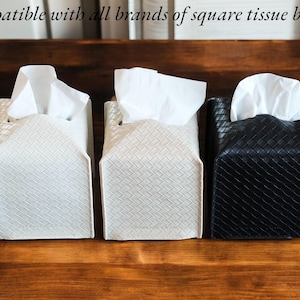 modern napkin holder, tissue box holder, leather tissue holder, tissue box cover, napkin holder, bathroom accessories, leather box, tissue box square,Woven Style , Facial Tissue Box Cover,Woven Checkered Tissue Box Holder,Square Tissue Box Cover