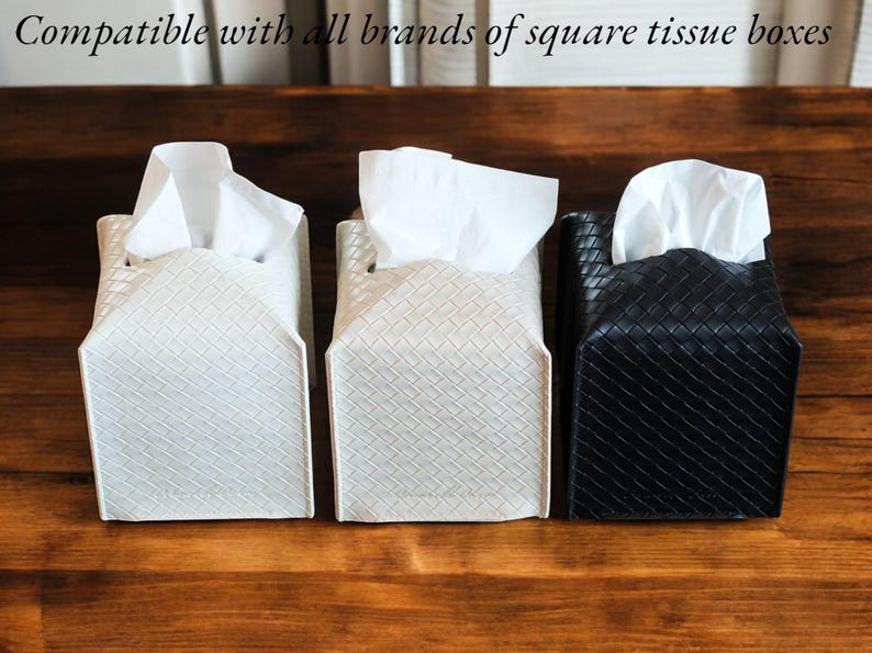 modern napkin holder, tissue box holder, leather tissue holder, tissue box cover, napkin holder, bathroom accessories, leather box, tissue box square,Woven Style , Facial Tissue Box Cover,Woven Checkered Tissue Box Holder,Square Tissue Box Cover
