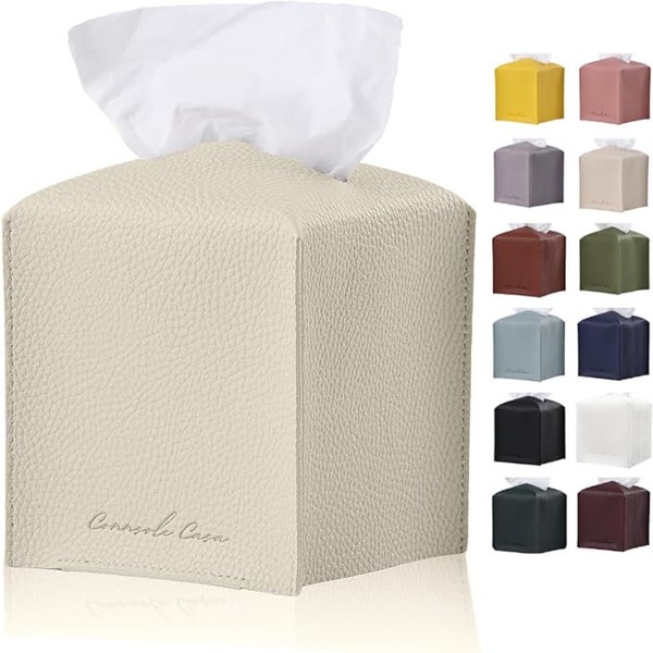 Leather Tissue Box Cover, Home Decor, Kleenex/Puffs Square Tissue Holder