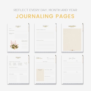 Reflect every day, month and year: journaling pages
