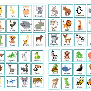 learn Animals in Spanish / aprende los animales en espanol