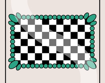 Turquoise Beaded Rectangle Frame PNG Digital Download | Design Elements | Western Sublimation Design | Turquoise Concho | Clip Art | SVG DTF