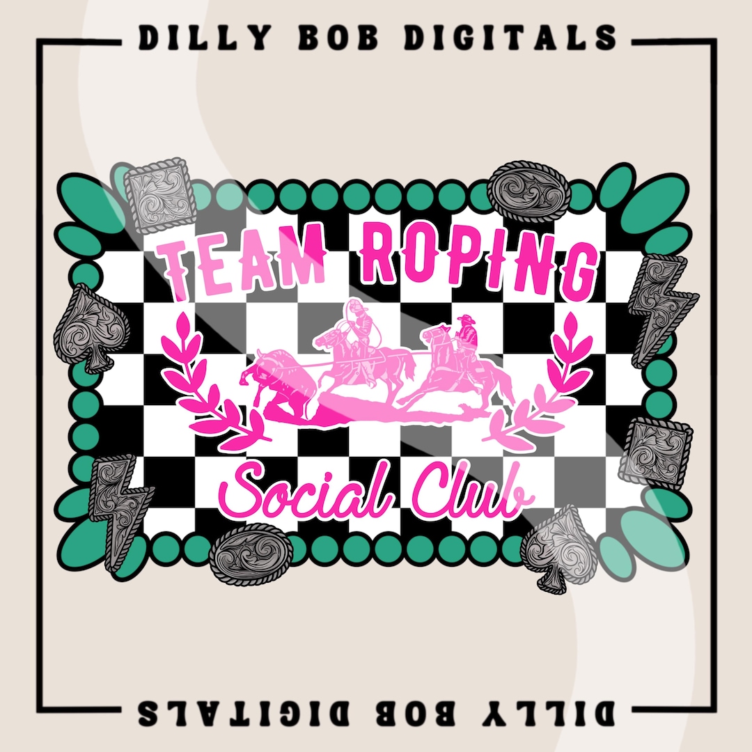 Team Roping Social Club PNG: Western Rodeo Sublimation Design (digital ...