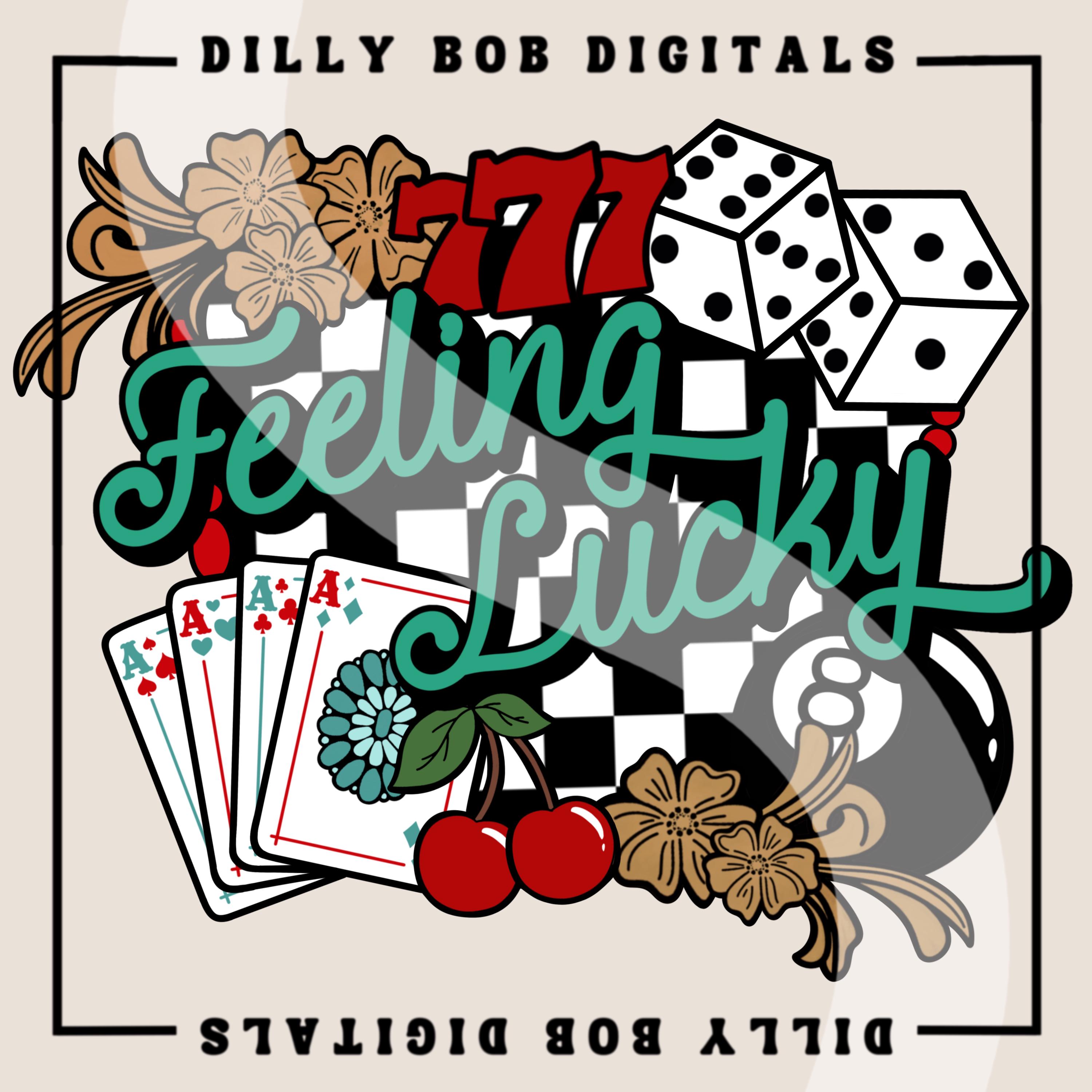 Feeling Lucky Sublimation PNG | Neon Western PNG | Turquoise Frame | Trendy Country Design | Retro Western PNG | Western T-Shirt Design