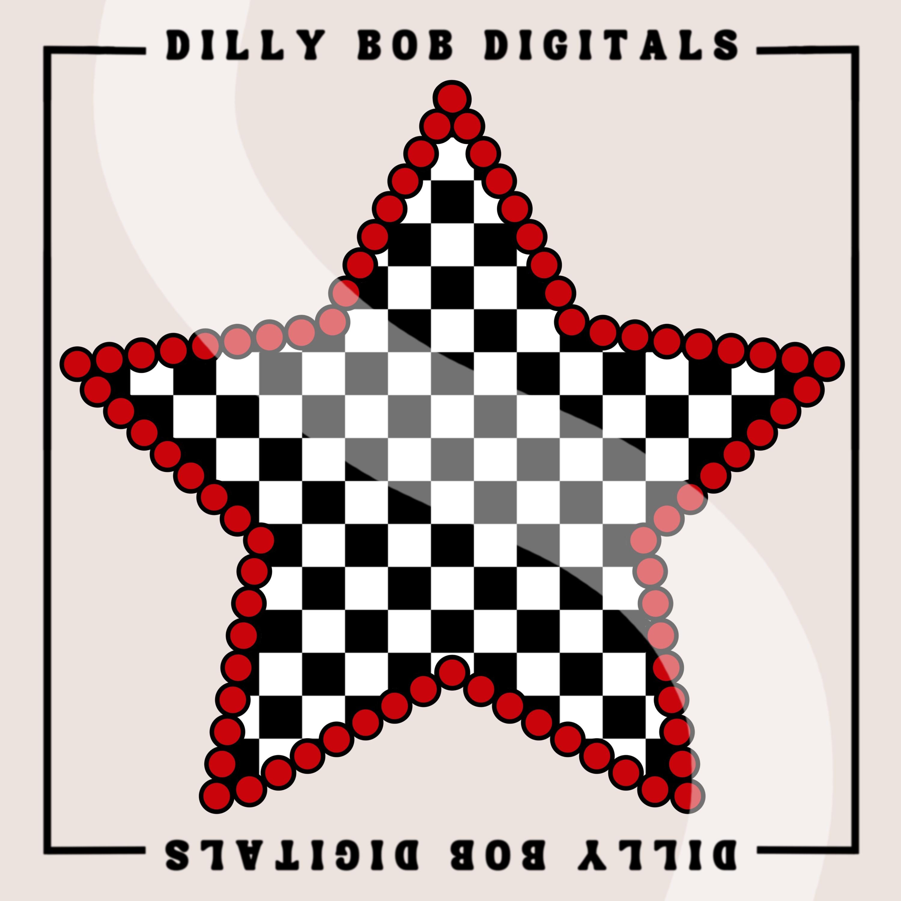 Red Beaded Frame PNG Digital Download | Design Elements | Western Sublimation Design | Beaded Star Frame Clip Art | Star SVG DTF