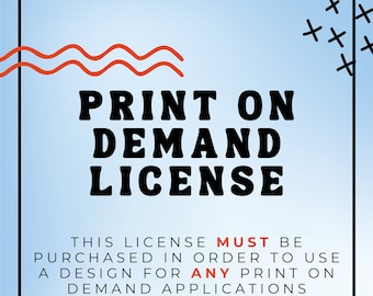 Print on Demand Lizenz - Single Design | Dilly Bob Digitales