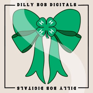 4-H Bows PNG Digital Download | 4-H Sublimation Design | Coquette Bow PNG | FFA Sublimation | 4-H T-Shirt Design | 4-H Mama | Livestock Svg
