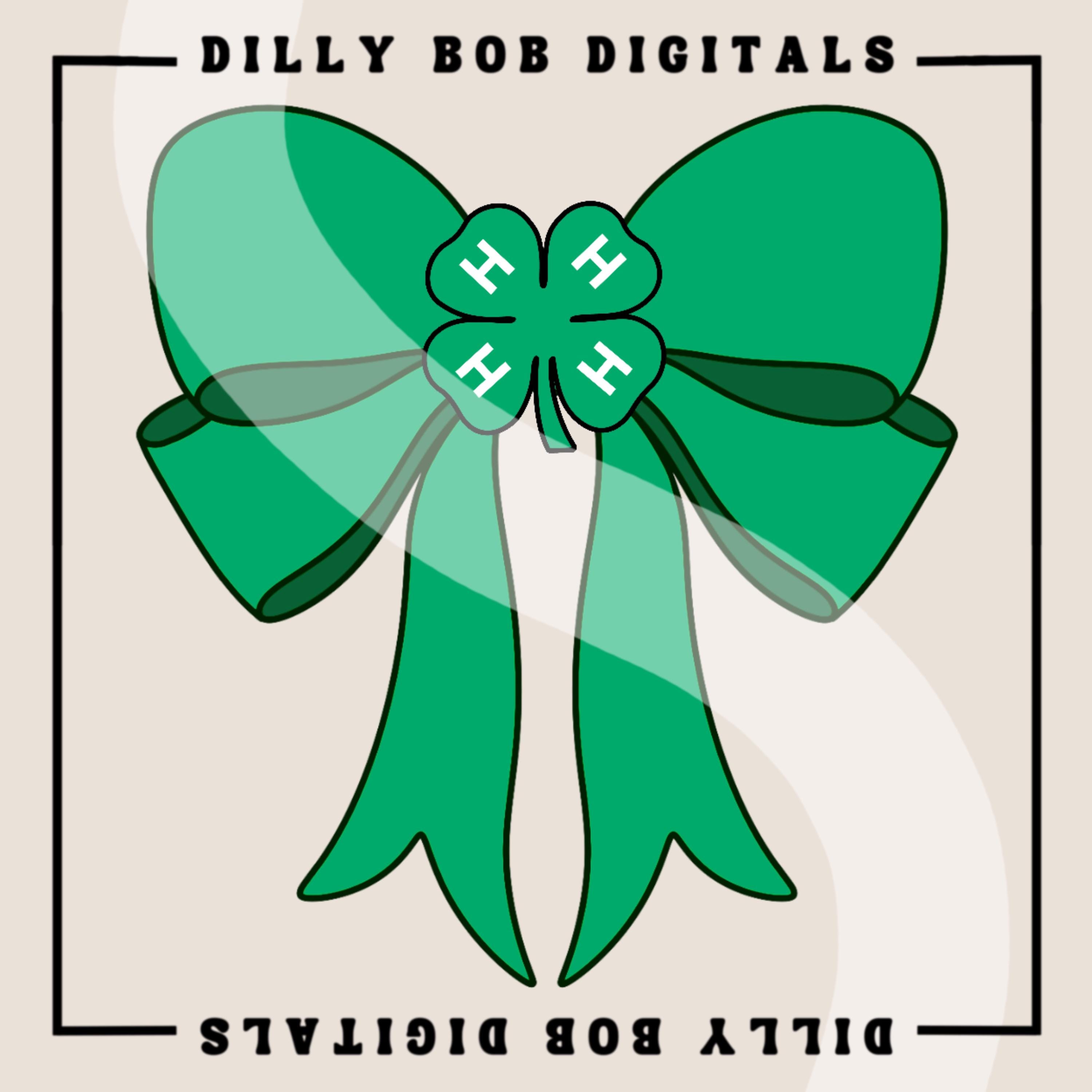 4-H Bow PNG: Western Sublimation Design (Digital Download)