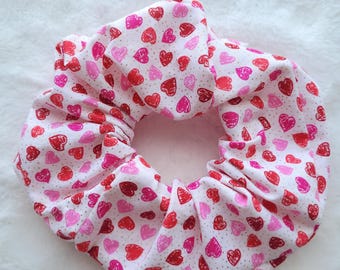 Glitter and Hearts Scrunchie