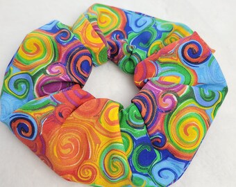Rainbow Tie Dye Scrunchie