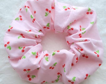 Pink Cherry Scrunchie