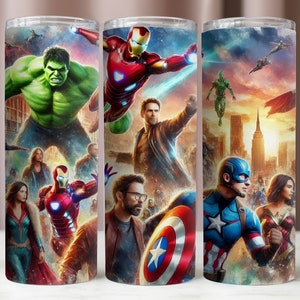 Super Hero Tumbler Wrap, Filme Becher 20Oz PNG, Sublimationsbecher Designs, Becher 20Oz Digital, Sofortiger Download PNG, 20Oz Skinny Tumbler