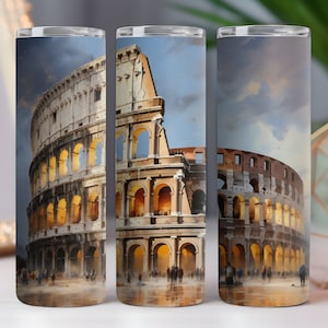 Italië bekerfolie, Colosseum png, Rome png, sublimatieontwerp, beker 20 oz wrap, beker wrap ontwerp, 20 oz skinny beker, beker wrap digitaal