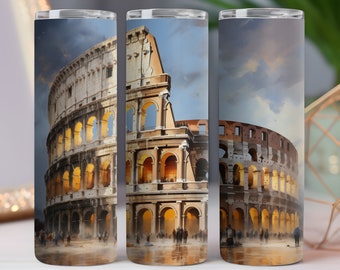 Italy Tumbler Wrap,Colosseum PNG,Rome PNG,Sublimation Design, Tumbler 20oz Wrap,Tumbler Wrap Design,20oz Skinny Tumbler,Tumbler Wrap Digital