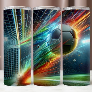 Envoltório de copo de futebol, arquivo PNG de bola de futebol, design de copo de 20 onças, designs de sublimação, copo digital de 20 onças, download instantâneo, copo magro de 20 onças