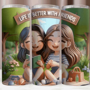 Girls Friend Tumbler Wrap,Friends Tumbler Wrap,Cute Friends Sublimation Design,Tumbler 20Oz Digital,Instant Download PNG,20Oz Skinny Tumbler