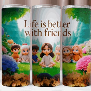 Friends Tumbler Wrap,Friendship Tumbler Wrap 20Oz PNG,Tumbler Wrap For Friends,Sublimation Design,Instant Download PNG,20Oz Skinny Tumbler