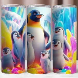 Tumbler Wrap Penguins,Cute Penguins 20Oz Tumbler Wrap,Penguin Sublimation Design,Tumbler Wrap Digital,Instant Download,300 DPI Digital Files