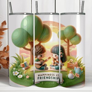 Cute Friends Tumbler Wrap,Friendship Tumbler Wrap,Friends Sublimation Design,Tumbler 20Oz Digital,Instant Download PNG,20Oz Skinny Tumbler