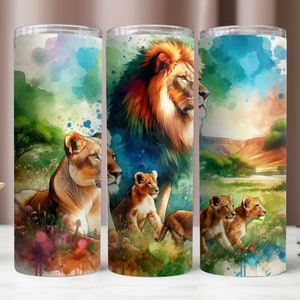 Lions tumbler wrap PNG,Tumbler Wrap Sublimation,Tumbler 20oz Designs,20oz Skinny Tumbler,Tumbler Wrap Digital, download de tumbler wrap,Lion PNG