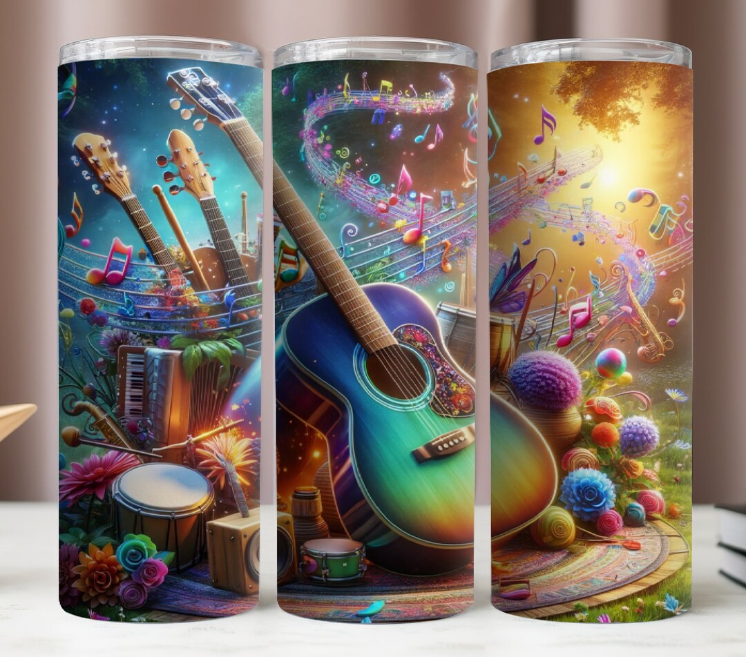 Tumbler Wrap Music,musical Instruments Tumbler Wrap,sublimation Design ...