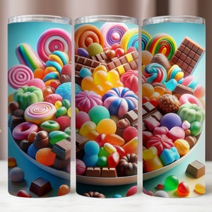 Candy Tumbler Wrap,Colorful Candies PNG designs,20oz Skinny Tumbler,Tumbler 20oz Digital,Instant Download,Sublimation Design,300 DPI tumbler