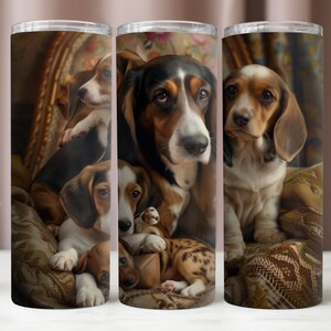 Dogs Tumbler Wrap,Beagle PNG,Dog Family Instant Digital Download PNG,20oz Skinny Tumbler,Tumbler Wrap Sublimation Designs,Dogs Tumbler PNG