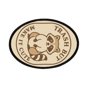 Cute Raccoon Iron-On Patch, Funny Embroidered Fabric Badge for Jackets, Bags, and More, Unique Gift for Animal Lovers