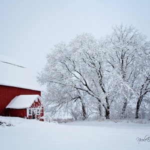 Old Barn Photo, Red Barn, Barn in Winter, Barn Fine Art Print, Rustic Barn, Barn Photography,Country Barn Photo, Farmhouse Decor, Wall Art,