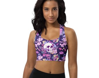 Reggiseno sportivo viola April Eclipse, vestiti rave, graziosi vestiti da palestra, reggiseno sportivo, streghe namaste