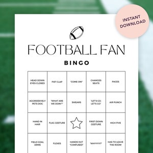 Cartes de BINGO pour passionné de football | Fichier numérique, 20 cartes uniques