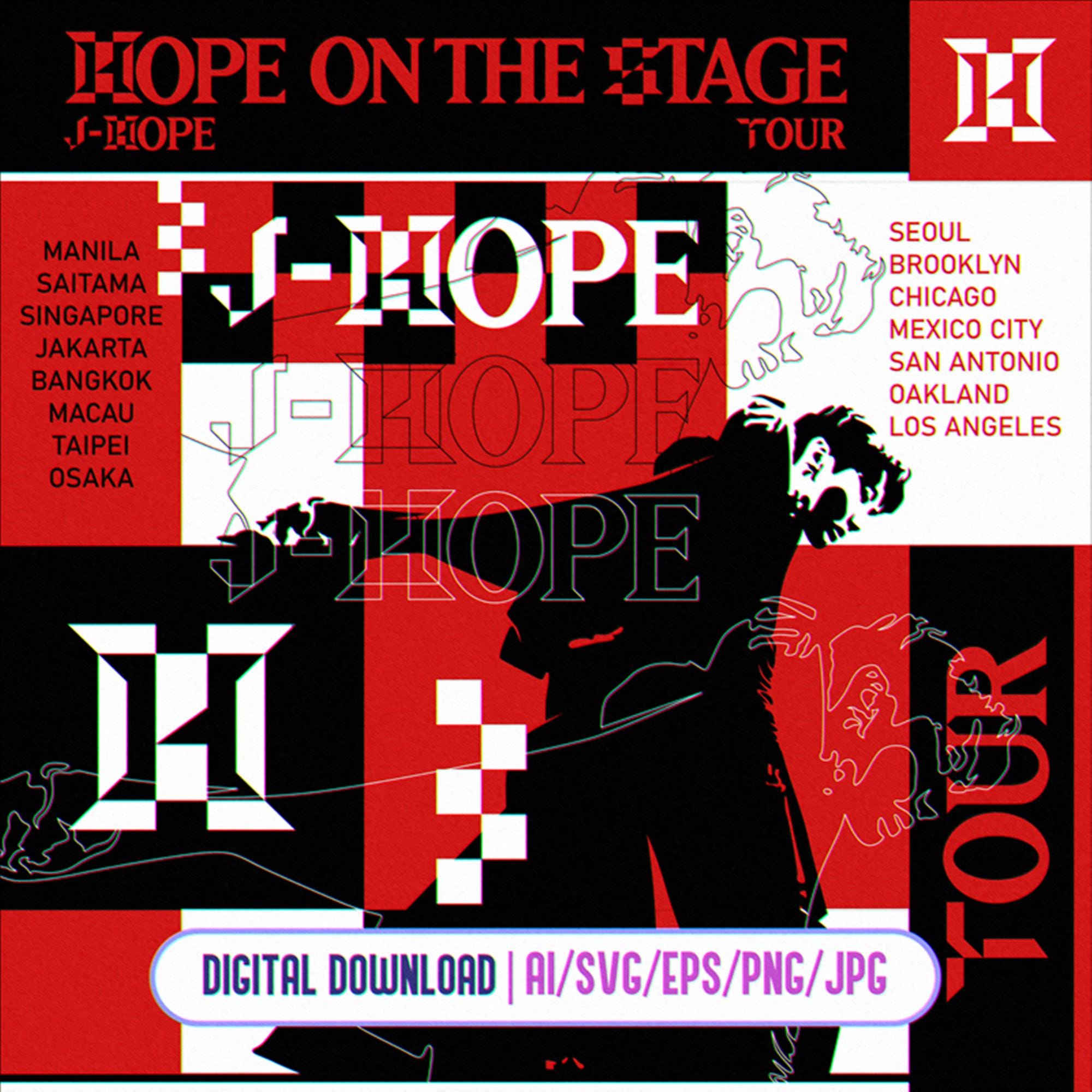 Jhope Hope on the Stage Tour Pattern Ai, Eps, Png, Jpg, Svg Printable ...