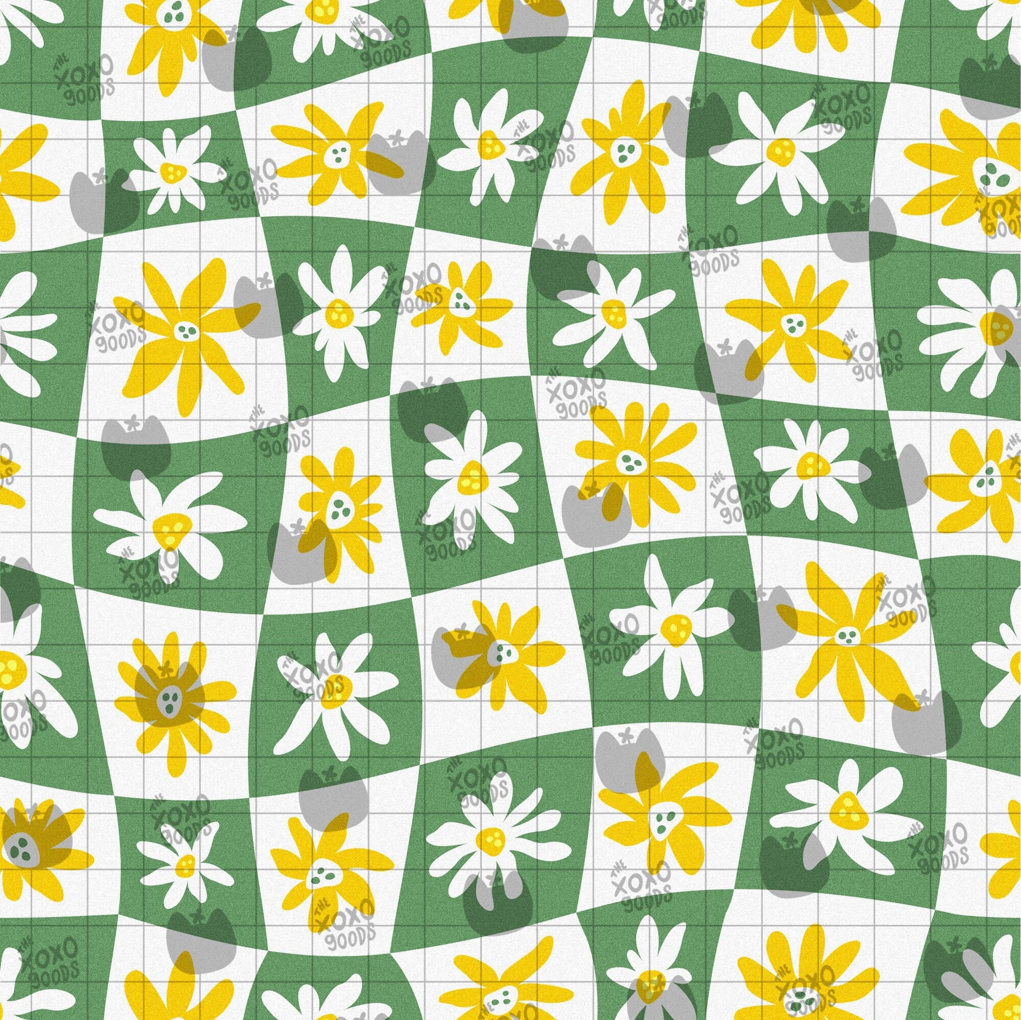Seamless Flower Grid Pattern Bundle Customizable Vector Designs for ...