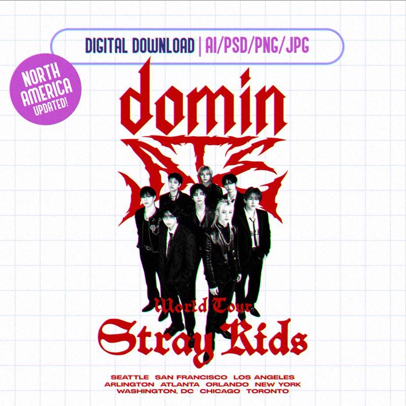 Stray Kids dominATE 北米グッズ メンバープリントTシャツM StrayKids dominATE 北米グッズ メンバープリントTシャツ XL
