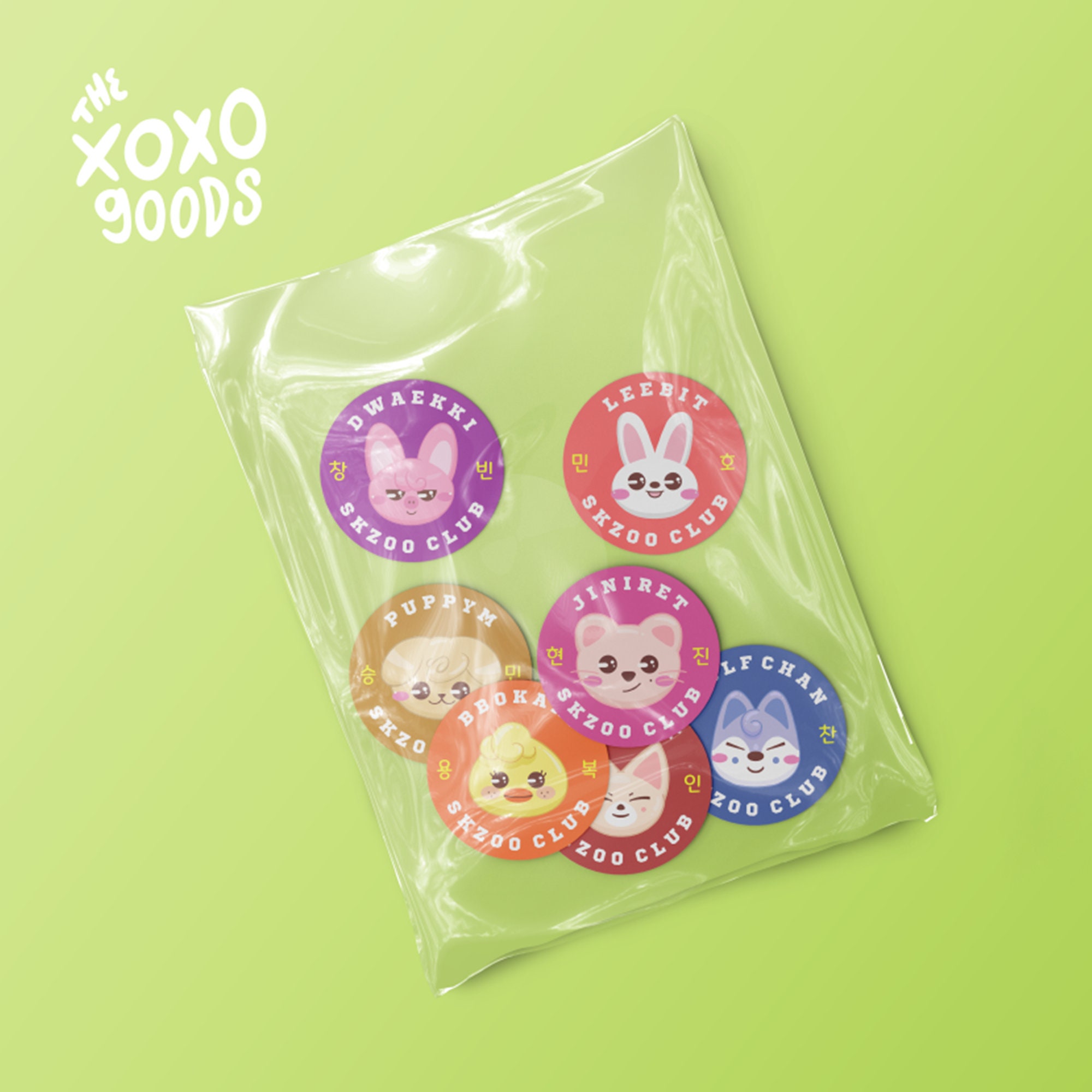 Stray Kids Skzoo Club Sticker and Button Pin Designs Customizable