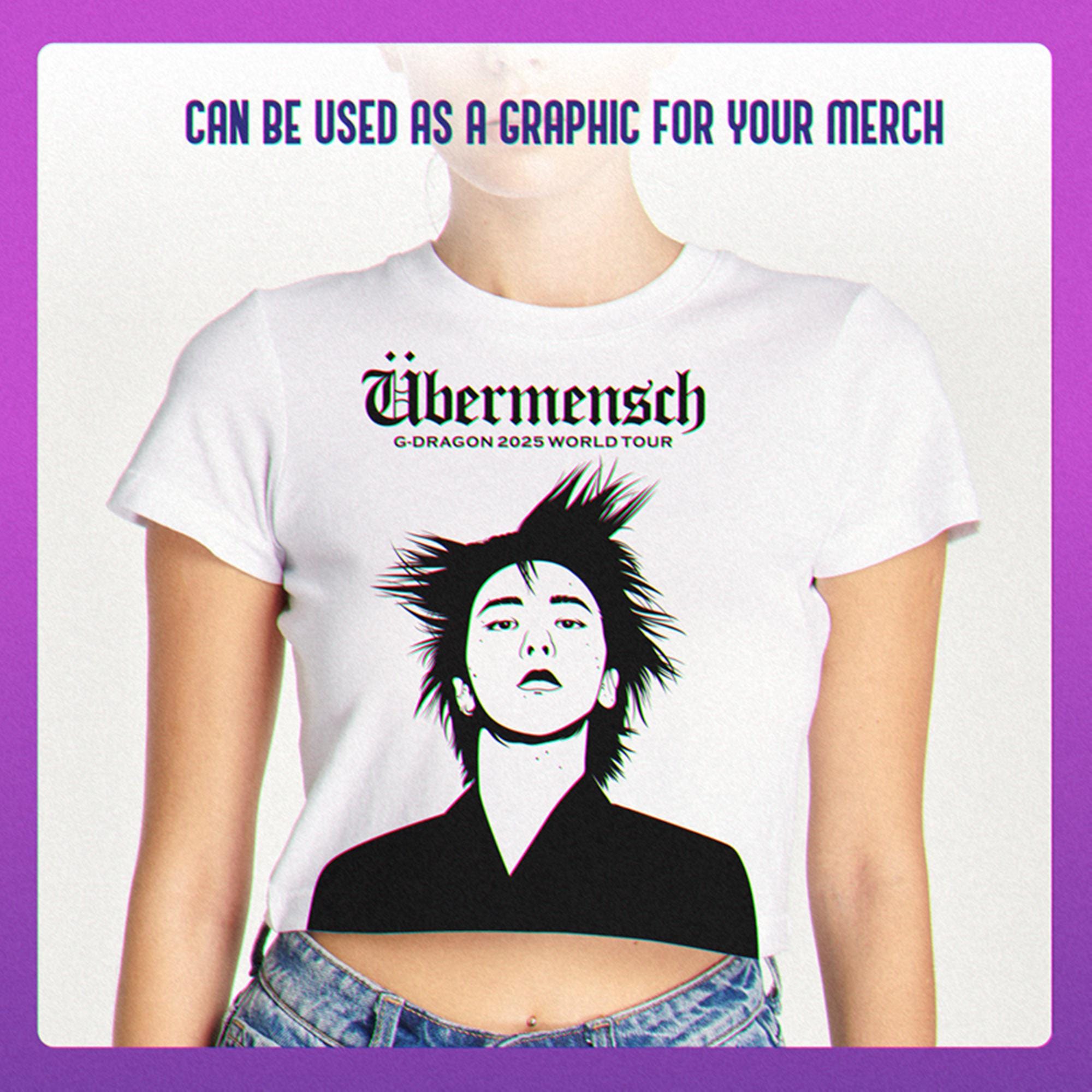 Übermensch G-dragon GD World Tour Ai, Eps, Png, Jpg, Svg Printable