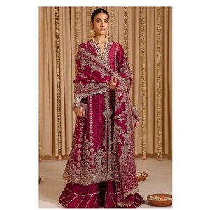 Latest Pakistani Indian Wedding Dresses Embroidery Clothes long Maxi frock dress Collection Eid Suit Salwar Kameez Custom stitched nikkah