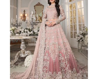 Ready To Made Pakistani Indian Wedding Dresses Net Embroidered Collection Latest Eid Style Party Wear Clothes Maxi Long Frock USA UK