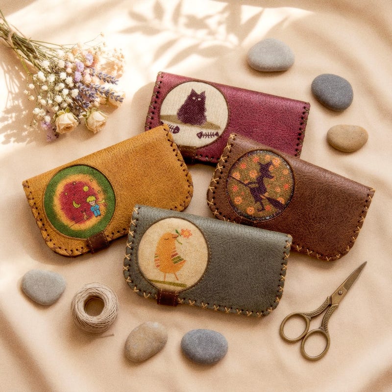 Whimsy Wallet Wallet Women Vegan Cat - Etsy
