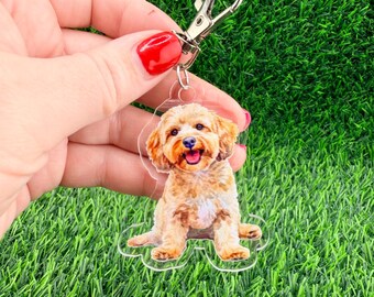 Black Cockapoo Keychain, Acrylic Keychain, Dog Keychain, Original ...