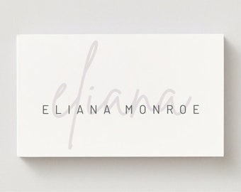 Minimalist Business Card Template with QR Code (Canva Editable)