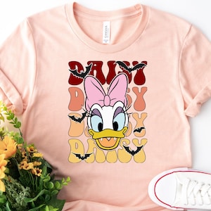 Daisy Donald Halloween Shirt,Not Scary Disney Mickey and Friends Halloween Team Shirt, Retro Mickey And Friends Halloween Shirts,