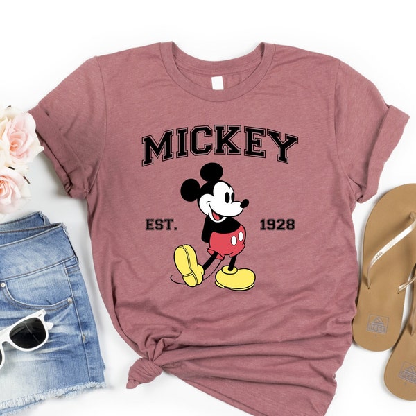 Mickey Mouse Est 1928 T-Shirt, Mickey and Friends Shirt,Disney 2024 Shirts, Disney Vacation T-shirt, Disneyworld Shirts,Disney Trip 2024
