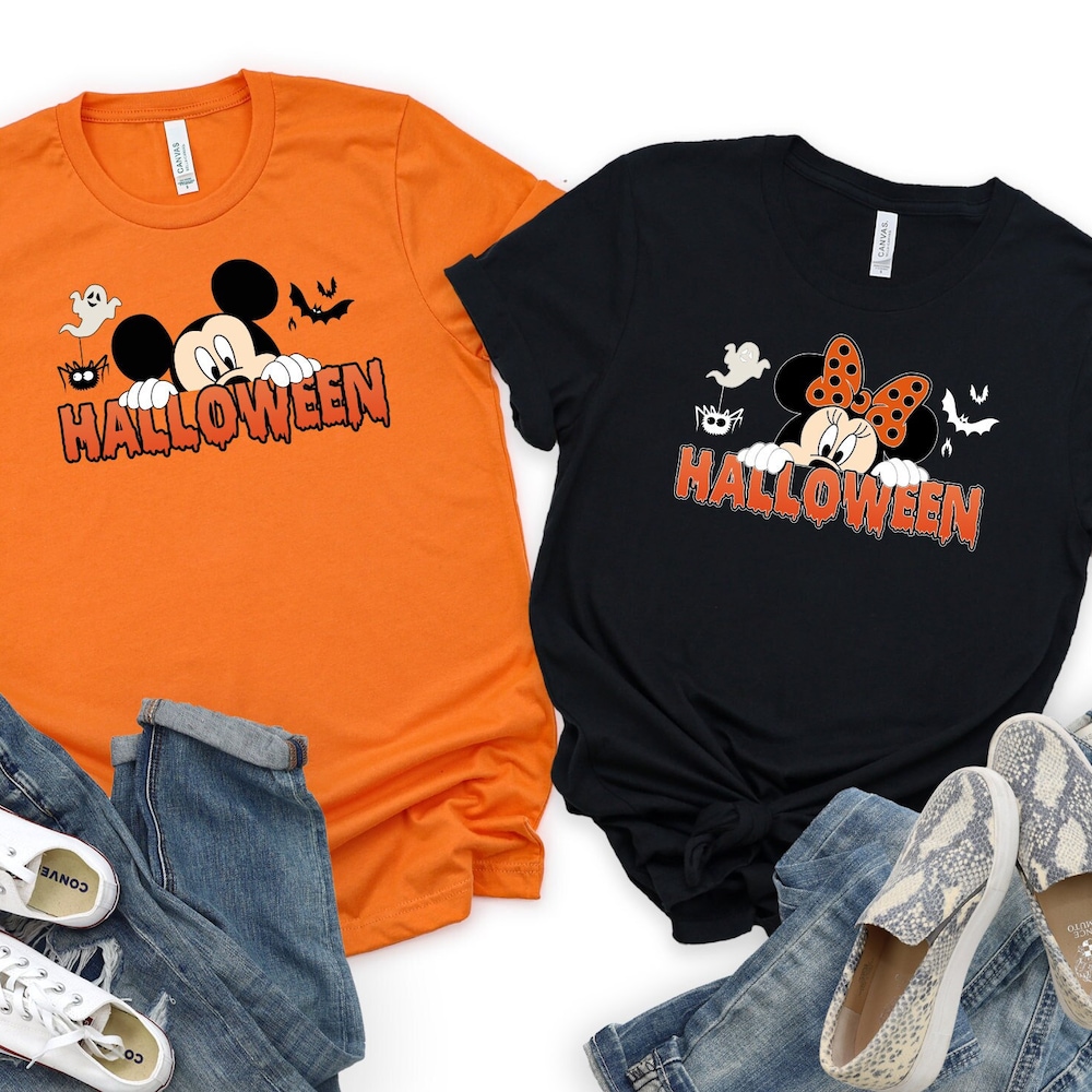 Disney Halloween Shirt,Disney Halloween Matching Shirts,Halloween Disney Mickey And Minnie Shirt Halloween Shirt,Disney Halloween Couple Tee