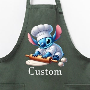 Custom Stitch Apron,Custom Family Kitchen Apron,Chef Couple Apron, Apron For Dad, Little Chef Kitchen Apron