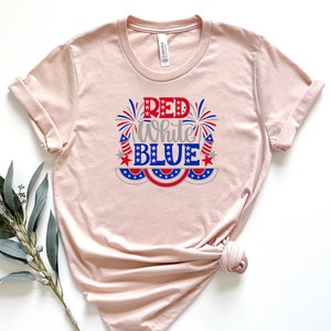 Red White Blue Shirt, Stars and Stripes, July 4th Shirt, 4th of July Shirt, Unisex Tshirt,Cute July 4th Shirt, Independence Day T-shirt
