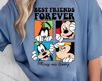 Comfort Colors Best Friends Forever Shirt, Mickey and Friends Disney Sweatshirt, Disney Mickey and Friends Shirt, Disneyland Sweatshirt