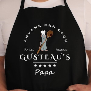 Ratatouille Family Apron, Ratatouille Anyone Can Cook Kitchen Mom Gifts, Chef Mouse Couple Apron, Apron For Dad, Mouse Chef Kitchen Little