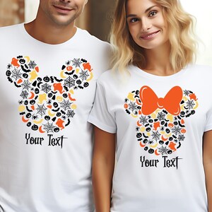 Disney Halloween Shirt, Halloween Matching Shirt,Mickey Minnie Halloween Couple Shirts,Halloween Pumpkin Shirt, Disney Halloween Party Shirt