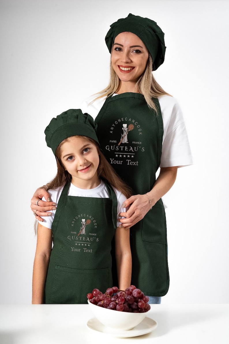 Ratatouille Embroidery Apron, Ratatouille Anyone Can Cook Kitchen Mom